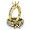 0.75Ct Round Diamond Channel Setting Engagement Semi Mount Ring 18k Yellow Gold - javda.com 