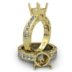 0.5Ct Round Diamond Semi Mount Engagement Ring Channel 14k Yellow Gold - javda.com 