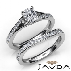4 Prong Micropave Bridal Set diamond Ring 18k Gold White