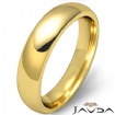 Men Wedding Band 18k Gold Yellow Classic Dome Comfort Solid Ring 5mm 8.9g 9-9.75 Sz