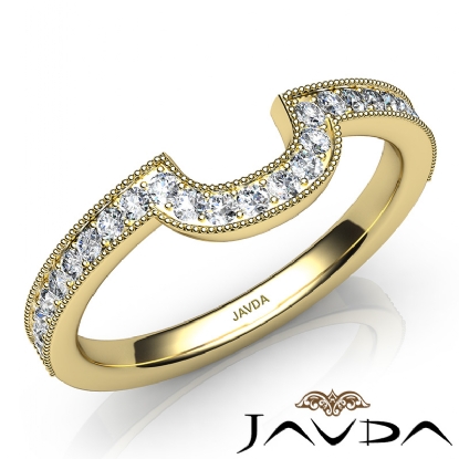 Pave Edge Band 18K Yellow