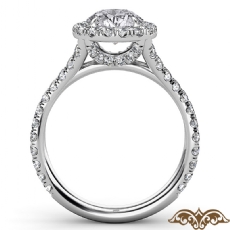 Cathedral Halo French Pave diamond  Platinum 950