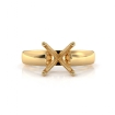 <gram> Cathedral Solitaire Engagement Ring Setting 14k Yellow Gold 5.5mm Semi Mount - javda.com 