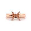 <gram> Cathedral Solitaire Engagement Ring Setting 18k Rose Gold 5.5mm Semi Mount - javda.com 