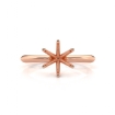 <gram> six prong solitaire Diamond Engagement Ring Setting 18k Rose Gold 3mm Semi Mount - javda.com 