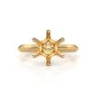 <gram> Six Prong Knife Edge Solitaire Engagement Ring Setting 18k Yellow Gold 3mm Semi Mount - javda.com 