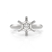 <gram> Six Prong Knife Edge Solitaire Engagement Ring Setting 14k White Gold 3mm Semi Mount - javda.com 