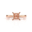 <Gram> Diamond 4 Prong Solitaire Engagement Ring Setting 18k Rose Gold Semi Mount - javda.com 