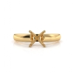 <Gram> Diamond Solitaire Semi Mount Engagement Ring Cathedral Setting 18k Yellow Gold - javda.com 