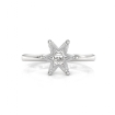 <Gram> Diamond Solitaire Engagement Setting 14k White Gold 6 Prong Semi Mount Ring - javda.com 