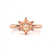 <Gram>  Round Diamond Engagement Solitaire 6 Prong Ring Semi Mount 14k Rose Gold Setting - javda.com 