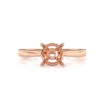 <Gram> Round Diamond Solitaire Engagement 4 Prong Setting Ring 14k Rose Gold Semi Mount - javda.com 