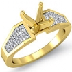 0.78Ct Princess Diamond Engagement Women's Ring Invisible Setting 18k Gold Yellow