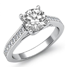 Trellis Style Pave diamond Ring 18k Gold White