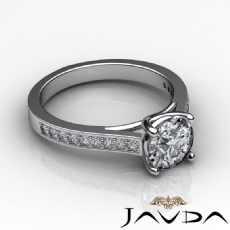 Trellis Style Pave diamond Ring 14k Gold White