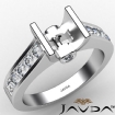 0.5Ct Wedding Diamond Women's Ring Bezel Setting 18k White Gold Asscher Semi Mount - javda.com 
