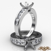 0.7Ct Diamond Solitaire Engagement Asscher Semi Mount Ring Setting Platinum 950 - javda.com 