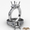 Emerald Diamond 3Stone Engagement Ring 14k White Gold Princess Channel 1Ct - javda.com 