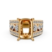 1.25Ct Princess Round Diamond Engagement Ring Cushion Semi Mount 14k Yellow Gold - javda.com 