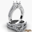 Halo Prong Round Diamond Gorgeous Engagement Semi Mount Ring 18k White Gold 0.75Ct - javda.com 