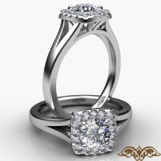 Halo Cathedral Split Shank diamond Hot Deals Platinum 950