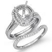 2.1Ct Matching Diamond Engagement Wedding Ring Cushion Bridal Set Platinum 950 - javda.com 