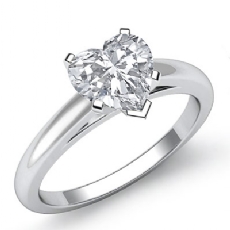 Cathedral Solitaire diamond Ring 18k Gold White