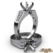 0.78Ct Princess Diamond Engagement Women's Ring Invisible Setting 18k White Gold - javda.com 