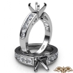 0.75Ct Round Diamond Channel Setting Engagement Semi Mount Ring Platinum 950 - javda.com 