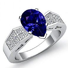 Invisible Classic Side Stone diamond  Platinum 950