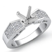 0.68Ct Princess Diamond Women Engagement Ring Invisible Platinum 950 Semi Mount - javda.com 