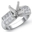 1.06Ct Princess Diamond Engagement Women's Ring Invisible Setting 14k White Gold - javda.com 