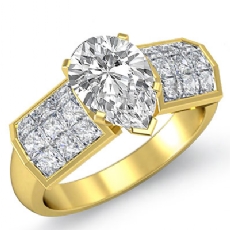 Invisible 4 Prong Setting diamond Hot Deals 14k Gold Yellow