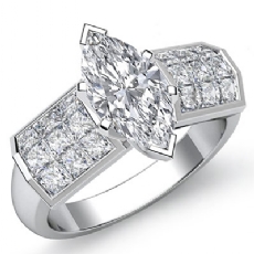 Invisible 4 Prong Setting diamond Hot Deals Platinum 950
