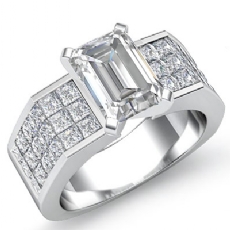 Sidestone Invisible Set Shank diamond Hot Deals 18k Gold White