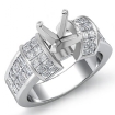 1.96Ct Diamond Engagement Ring Platinum 950 Princess Semi Mount - javda.com 