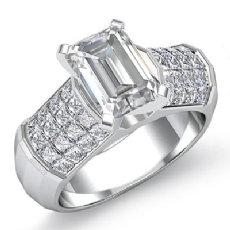 Sidestone Invisible Set diamond Hot Deals 14k Gold White