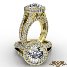 Halo Split Shank Bridge Accent diamond Hot Deals 14k Gold Yellow