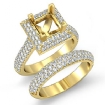 2.5Ct Diamond Engagement Ring Princess Wedding Band 18k Yellow Gold Bridal Set - javda.com 
