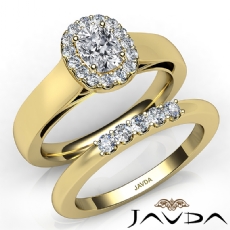Cathedral Filigree Bridal diamond Ring 18k Gold Yellow