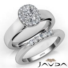 Cathedral Filigree Bridal diamond Ring Platinum 950