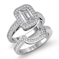 Filigree Design Halo Bridal diamond  14k Gold White