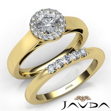 U Prong Setting Halo Bridal diamond Hot Deals 14k Gold Yellow