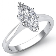 Tapered Solitaire diamond  18k Gold White