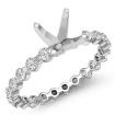 0.4Ct Bar Setting Round Diamond Engagement Semi Mount Ring Platinum 950 - javda.com 