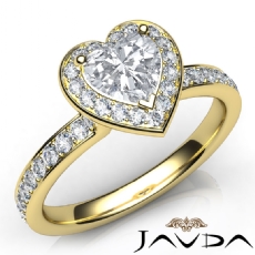 Micropave Halo Tall Cathedral diamond  14k Gold Yellow