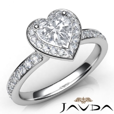 Micropave Halo Tall Cathedral diamond Ring Platinum 950