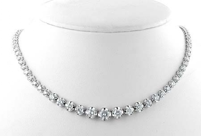 5 Ct. Round Diamond Women Anniversary Necklace W Gold