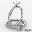 Bubble Women's Diamond Engagement Semi Mount Ring In Platinum 950 0.15Ct - javda.com 