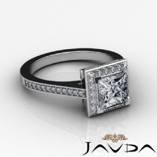 Halo Style Filigree Pave Set diamond Ring Platinum 950